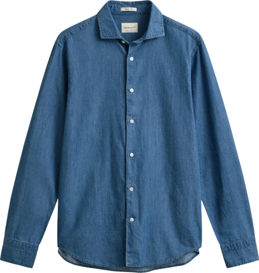 GANT Reg Indigo Twill Shirt   Blue   XXL