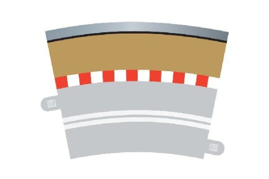 Single Lane Radius 3 Curve Outer Borders 22.5° 4Pc