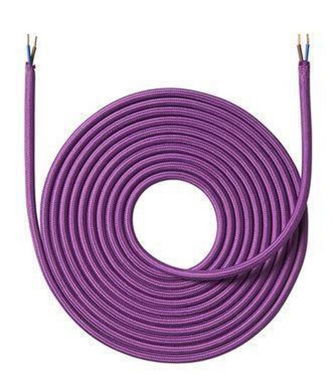 Nielsen Stoffledning 4m Lilla 2x0,75mm² Dekorativ