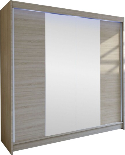 Canderbury Garderobe Med Speil 180x215 cm - Brun