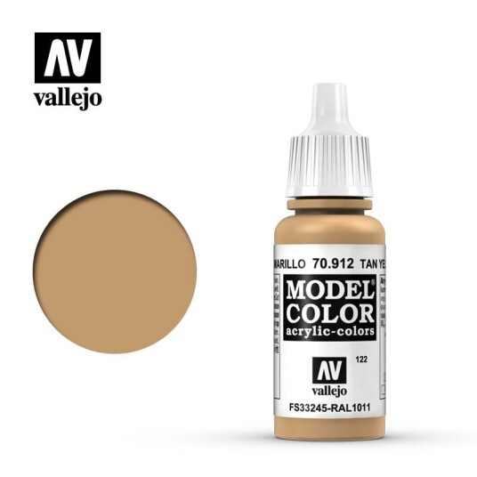 Vallejo Model Color Tan Yellow 17ml 70.912