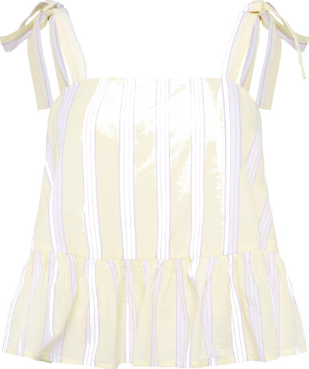 Gina Tricot Poplin Pyjamas Singlet Yellow S