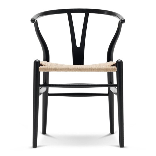Carl Hansen & Søn CH24 Y-Stol Eik / Snøre natur Svartlakkert