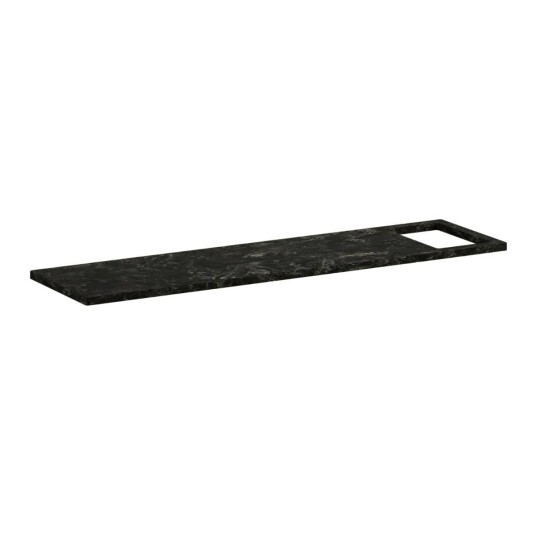 Vikingbad Badekarbro Solid Surface Mørk Grå Stein 85cm
