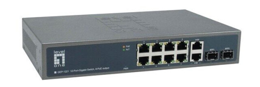 LevelOne GEP-1221 - switch - 12 ports - unmanaged - rack-mountable (4015867227978)