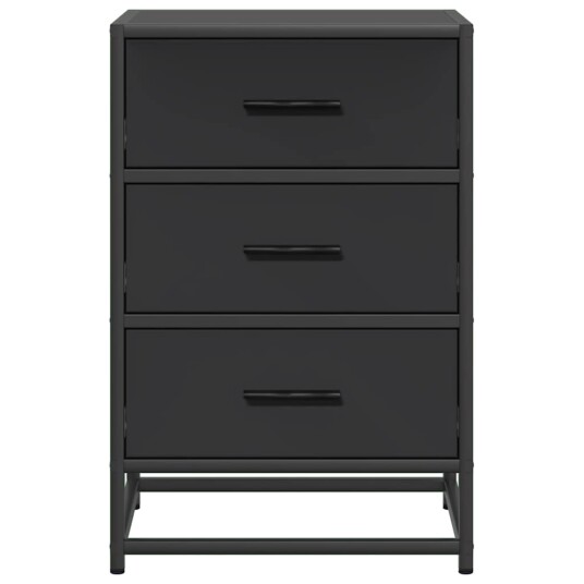 Nattbord svart 40x34,5x60 cm konstruert tre og metall 8721102837784
