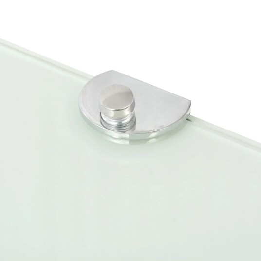 vidaXL Hj?rnehyller 2 stk med kromst?tter hvit glass 35x35 cm