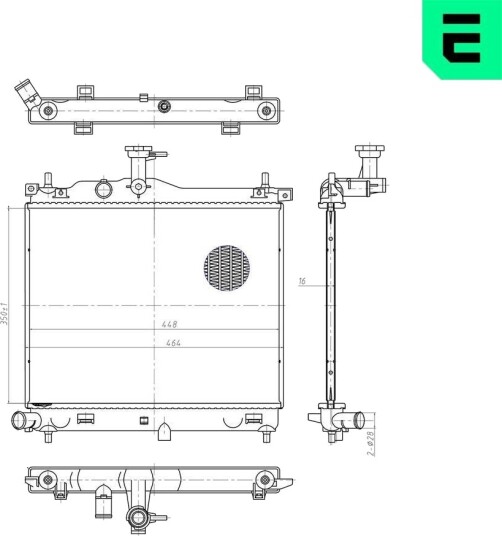 ERA 673222 Radiator motorkjøling