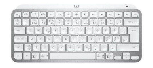Logitech MX Keys Mini for Business - Tastatur - Nordisk - Grå