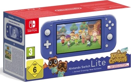 Nintendo Switch Lite Animal Crossing Blå
