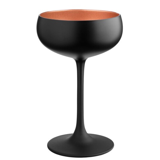 VEGA Champagneglass Joleen; 22cl, 9x15.1 cm (ØxH); Svart/Kobber; 6 Stykk / Forpakning