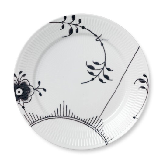 Royal Copenhagen Black Fluted Mega tallerken 2 Diameter 27 cm