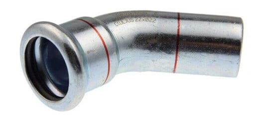 Vsh Fabrieken Xpr carbon elbow 45 deg. fø 54 Vsh Fabrieken Xpr carbon elbow 45 deg. fø 54