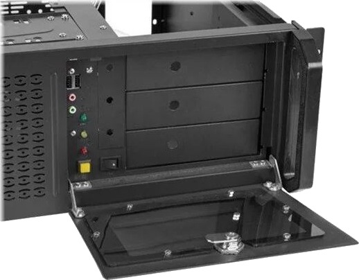 Lanberg rack mountable 4U ATX Kabinett Server Rack Svart SC01 4504 08B