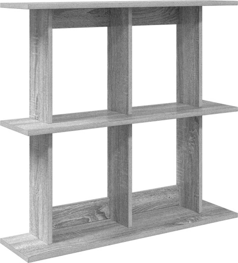 vidaXL Vegghylle Veggmontert Grå Sonoma 80 x 20 x 75 cm Konstruert tre