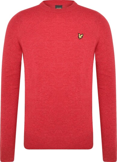 Lyle & Scott Lambswool Blend Crew Neck Jumper   GARNET MARL   L