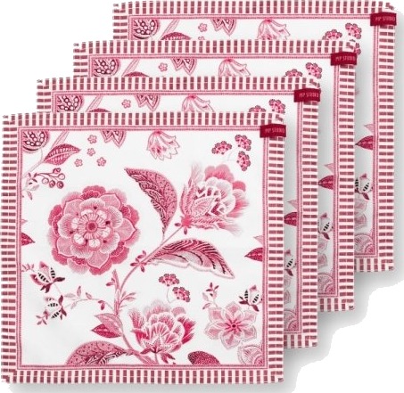 Pip Studio S/4 Napkins Regal Red Pip Studio S/4 Napkins Regal Red
