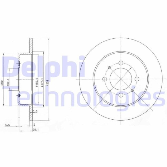 Bremseskive DELPHI BG3125