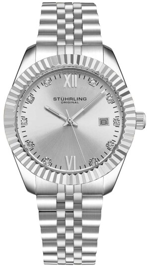 Stührling Original Herreklokke 4024.1 Gamine Sølvfarget/Stål Ø36