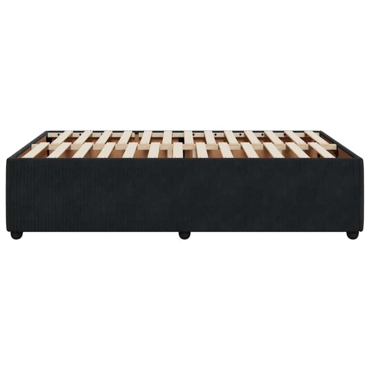 Sengeramme svart 120x190 cm fløyel 3284996
