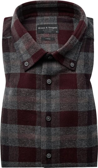 Bruun & Stengade Bs Norodom Casual Modern Fit Shirt Brown M Bruun & Stengade Bs Norodom Casual Modern Fit Shirt Brown M