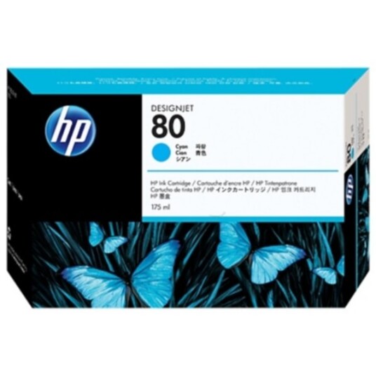 HP C4872A HP 80 Blekkpatron cyan HP C4872A HP 80 Blekkpatron cyan