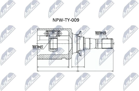 Nty Drivknute drivaksel NTY NPW TY 009