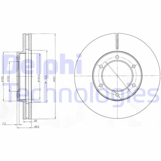 Bremseskive DELPHI BG4209