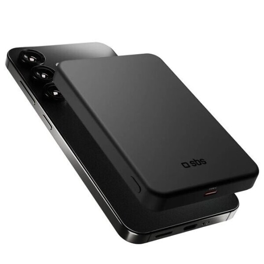 SBS Mag Power Qi2 5000 mAh Powerbank Svart