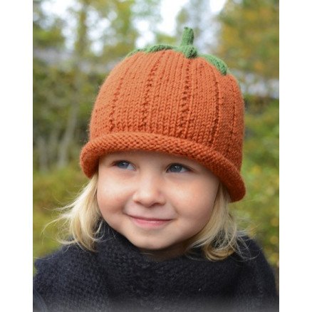 Â Sweet Pumpkin by DROPS Design Lue Strikkeoppskrift str 0 6 mdr 7 8 år