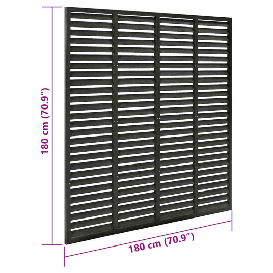 vidaXL Lamellgjerde WPC 180x180 cm svart vidaXL Lamellgjerde WPC 180x180 cm svart
