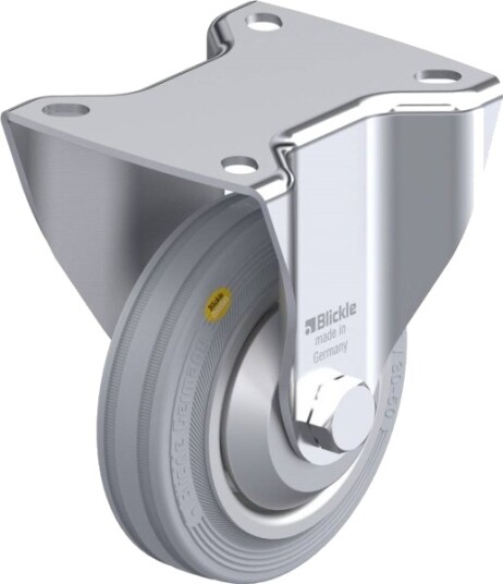 Blickle 686493 Bk-Rd 100R-1-Vli-Fa Styrehjul - Fast - Hjuldiameter 100 Mm - Bæreevne (Maks.) 100 Kg - 1 Stk