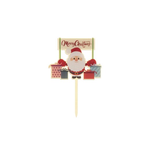 Kaketopp Julenisse Merry Christmas 16cm Kaketopp Julenisse Merry Christmas 16cm