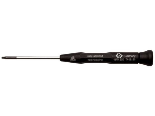 C.K. Elektronikk Og Presisjonsmekanikk Torx-Skrutrekker Størrelse T 5 Bladlengde: 50 Mm Din En 61340-2 (T4877xesd05)