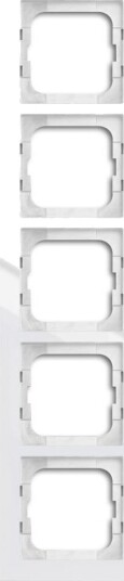 ABB Axcent Kombinasjonsramme hvit 5 rom, Strømbrytere & vegguttak