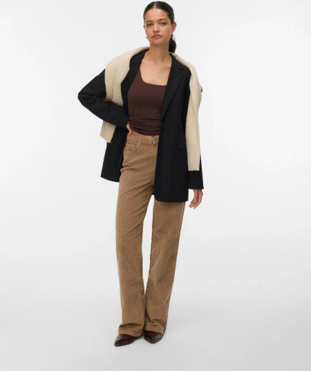 Vero Moda Vmtessa Hr Wide Corduroy Pants Ga Noos - Beige - 27 x 30 Vero Moda Vmtessa Hr Wide Corduroy Pants Ga Noos - Beige - 27 x 30