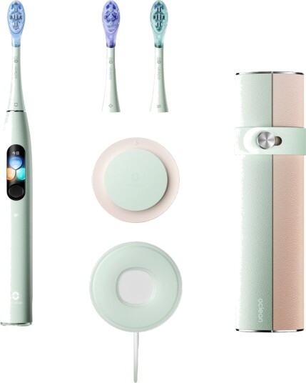 Oclean X Ultra Set Elektrisk Tannbørste med Sonic Teknikk Grønn