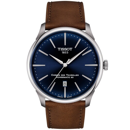 Tissot Chemin Des Tourelles Powermatic 80 T1394071604100 - Herre - 42 mm - Analog - Automatisk - Safirglass Tissot Chemin Des Tourelles Powermatic 80 T1394071604100 - Herre - 42 mm - Analog - Automatisk - Safirglass
