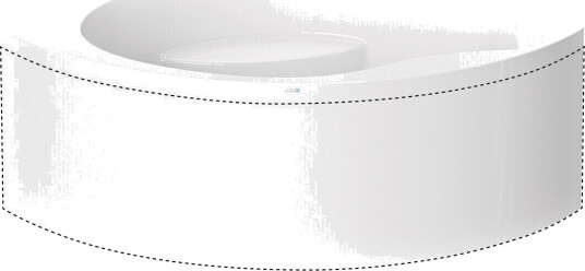 Nordhem Glimminge Frontpanel Til Badekar Glimminge, 130 cm, Hvit
