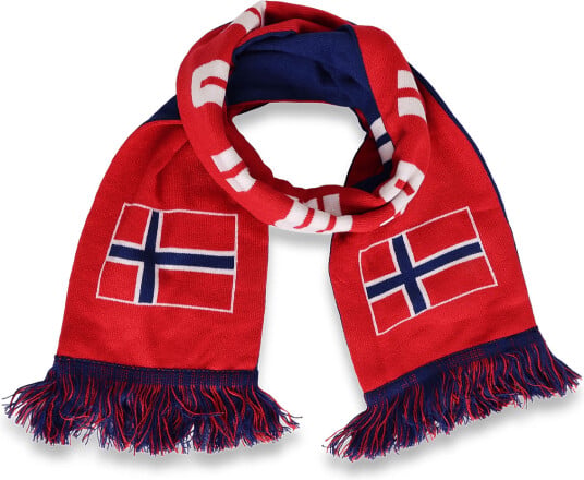 NeH Unisex Norway Scarf   Red   ONE SIZE