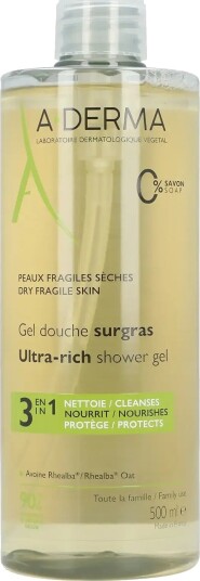 A-Derma Les Indispensables Emollient Shower Gel Nude 500 ML