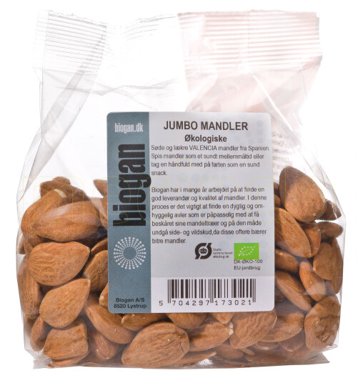 Biogan Økologiske Mandler 200g Biogan Økologiske Mandler 200g