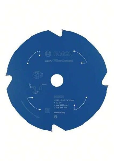 Bosch 165 mm Sirkelsagblad for Fibersement - 4 Tenner