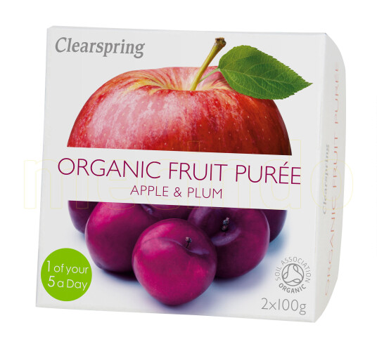 Clearspring Fruktpuré Eple & Plomme Ø - 200 Gram Clearspring Fruktpuré Eple & Plomme Ø - 200 Gram