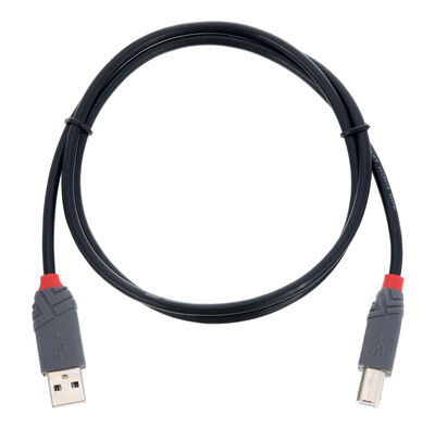 Lindy USB 2.0 A til B-kabel 1m, Sort