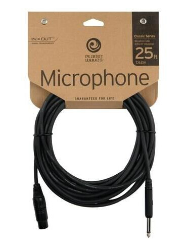Waves Planet Waves Pw-Cgmic-25 Classic Mic.Kabel Xlr-Jack Han 7,5m