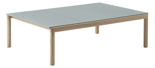 Muuto Couple 3 Plain salongbord 120 x 84 x 35 cm Pale blue-oak
