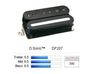 Dimarzio Dp207bk Pickup Humbucker D-Sonic Svart