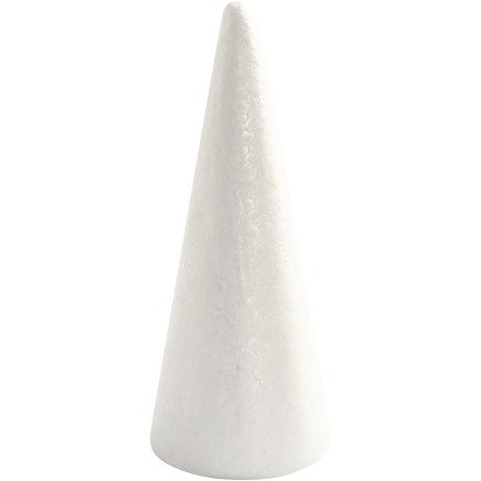 Diverse Kjegle H: 19,5 cm diam 7 cm hvit 1 stk