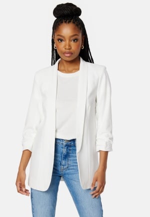 Pieces Pcbosella 3/4 Blazer White XS Pieces Pcbosella 3/4 Blazer White XS